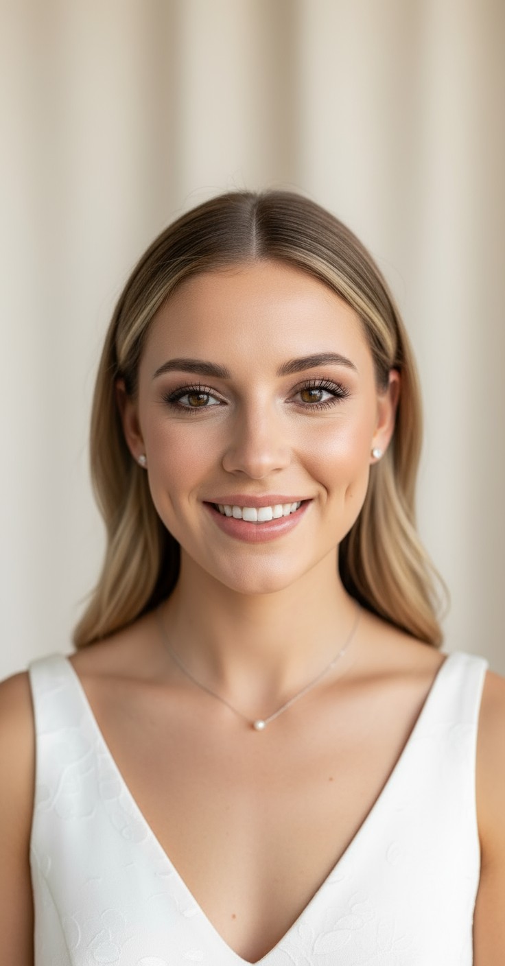 After Simple Wedding Hair Down